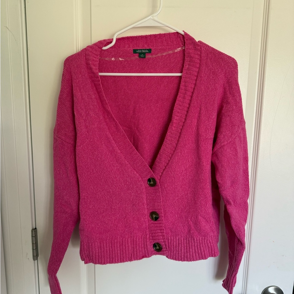 Wild Fable Pink Button-Up Sweater